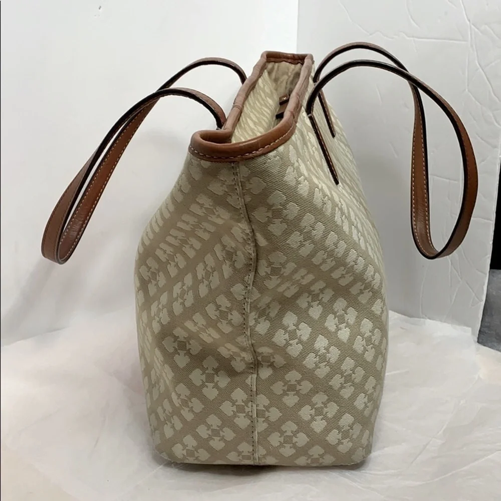 Kate Spade Flower Jacquard Everything Stripe Tote